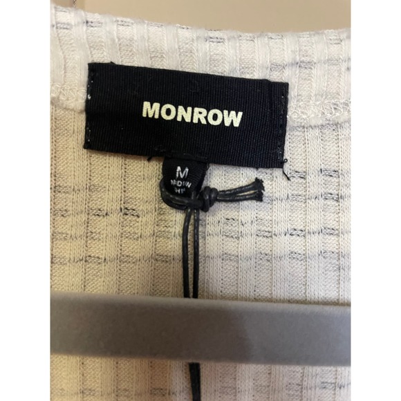 Monrow Cosmo Ribbed Cardigan in Heather Ash Medium New With Tags - Picture 2 of 4